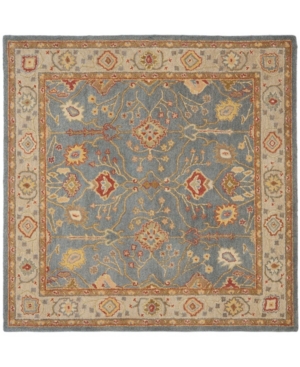 Safavieh Antiquity At314 Blue And Ivory 6' X 6' Square Area Rug