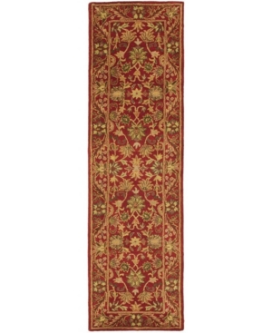 Safavieh Antiquity At52 Red 2'3" X 8' Runner Area Rug