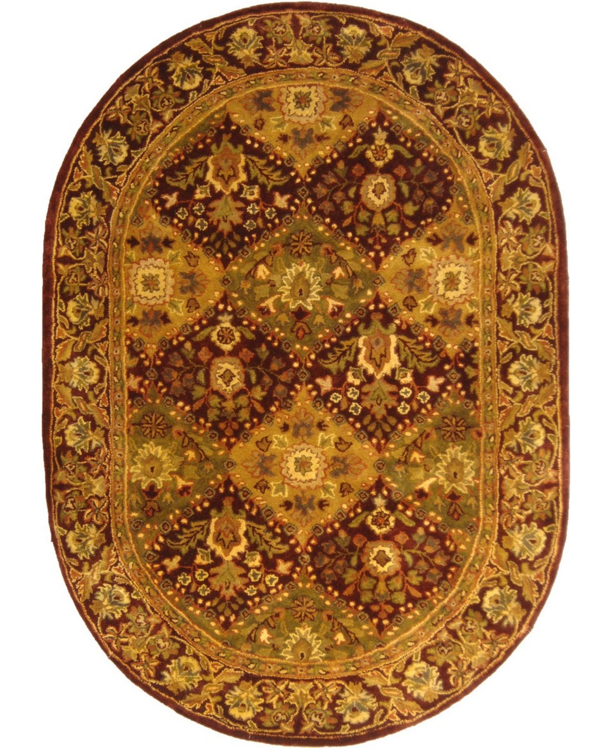 Safavieh Antiquity At57 Wine 7'6in x 9'6in Oval Area Rug - Wine