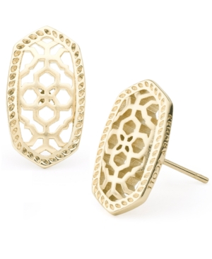 image of Kendra Scott Openwork Oval Stud Earrings