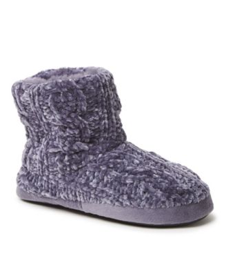 dearfoams cable knit bootie slippers