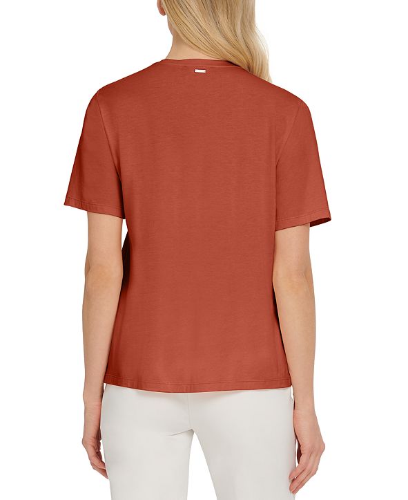 Dkny Ruched Short Sleeve Top And Reviews Tops Women Macys 