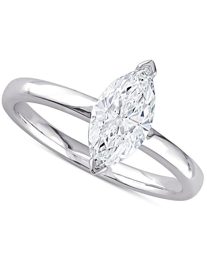 Macy's Diamond Marquise Solitaire Engagement Ring (1 ct. t.w.) in 14k