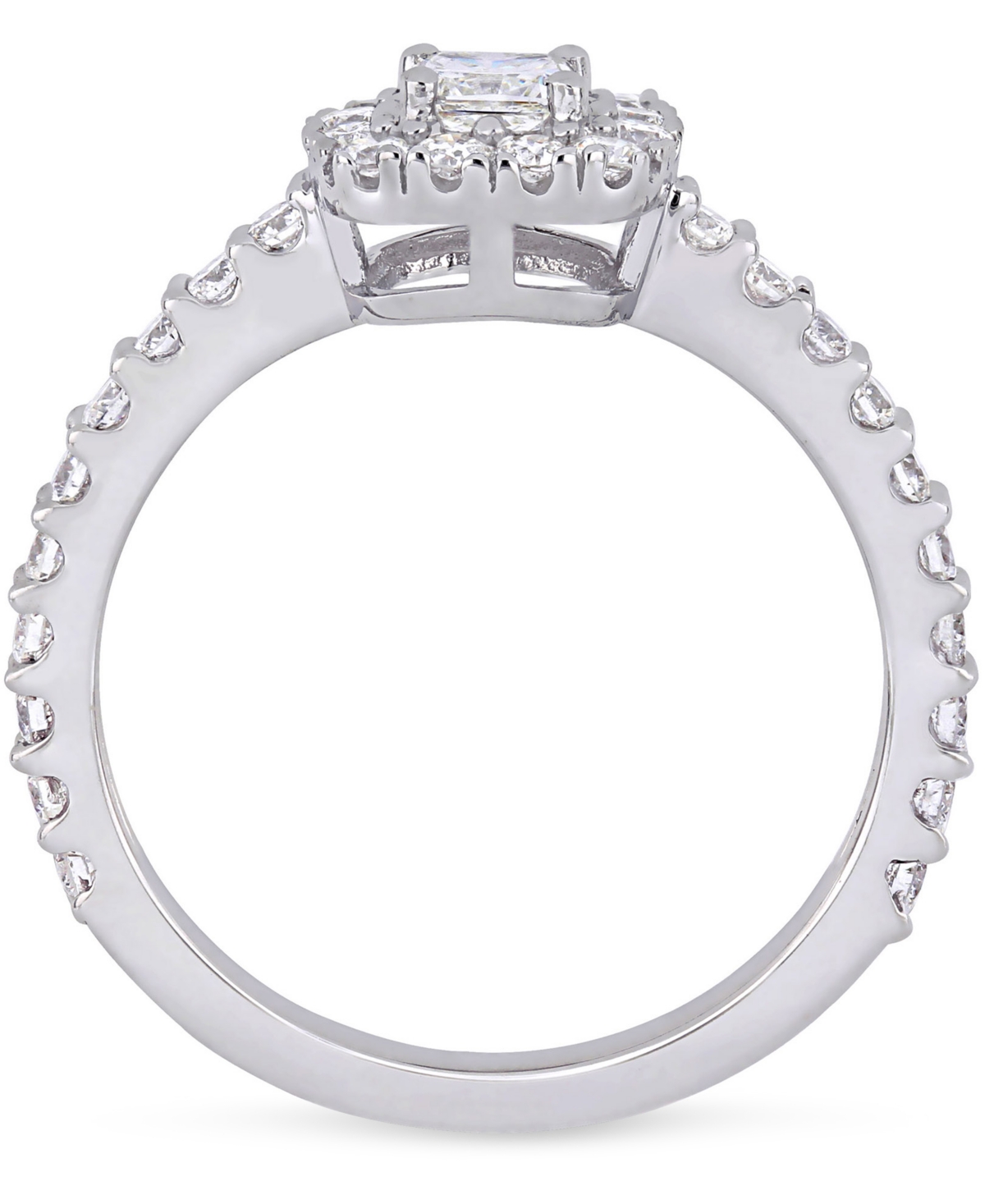 Diamond Cushion Halo Engagement Ring (1 ct. t.w.) in 14k- White Gold