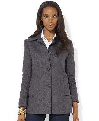 Lauren Ralph Lauren Wool-Blend Barn Jacket - Coats - Women - Macy's