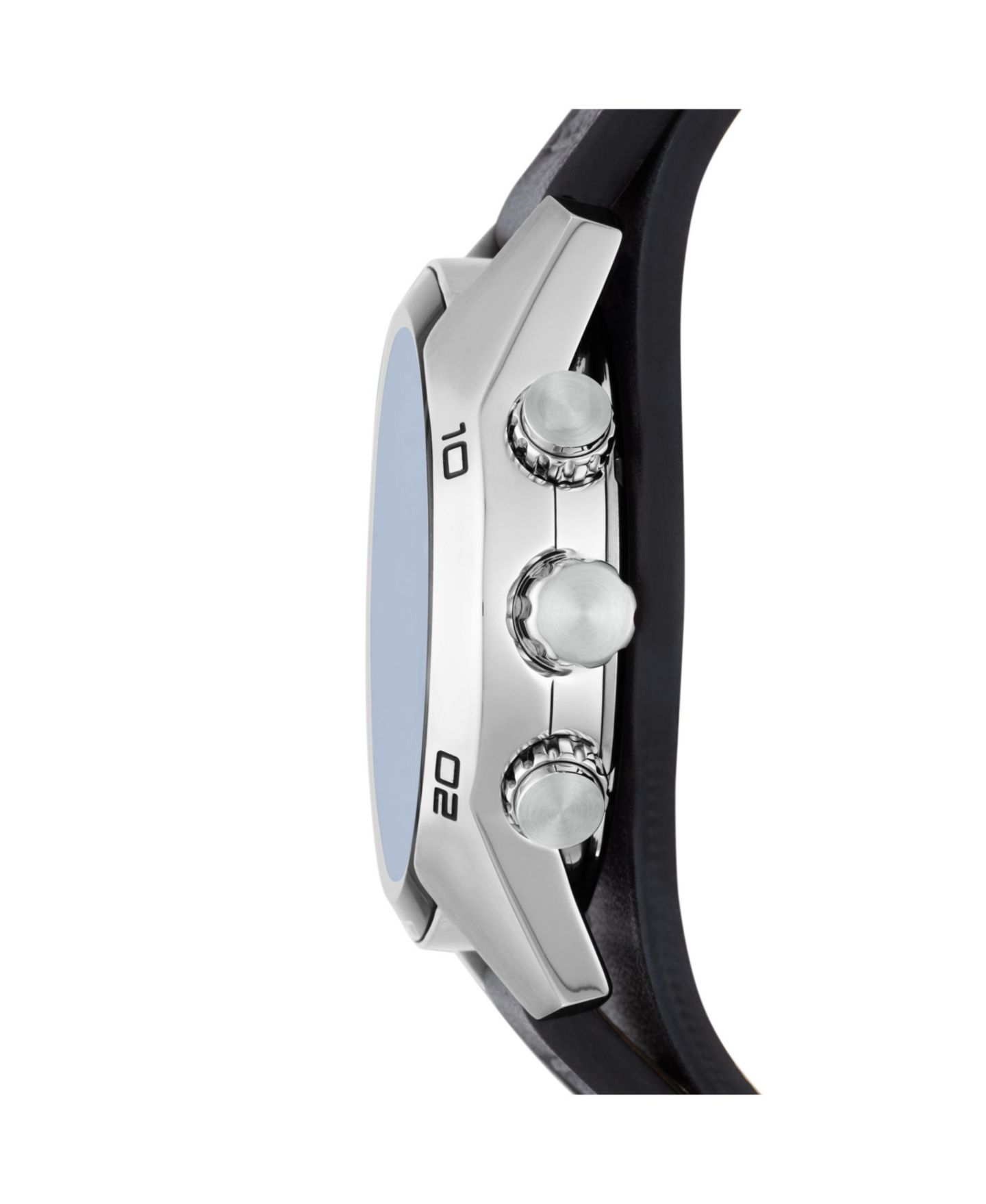 Мужские часы Fossil Coachman Black Leather Watch 45mm — фото 2