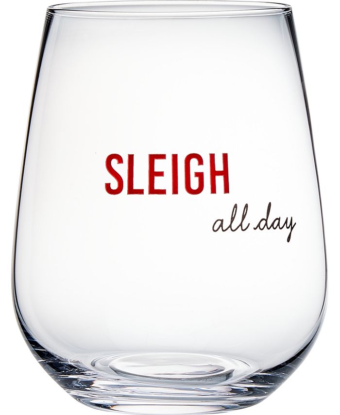 The Cellar Cheer Stemless Wine Glasses, Set of 4, Created for Macy's