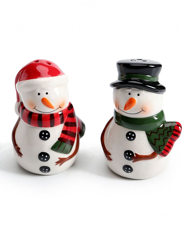 Martha Stewart Collection Snowman Figural Salt & Pepper Shaker Set ...