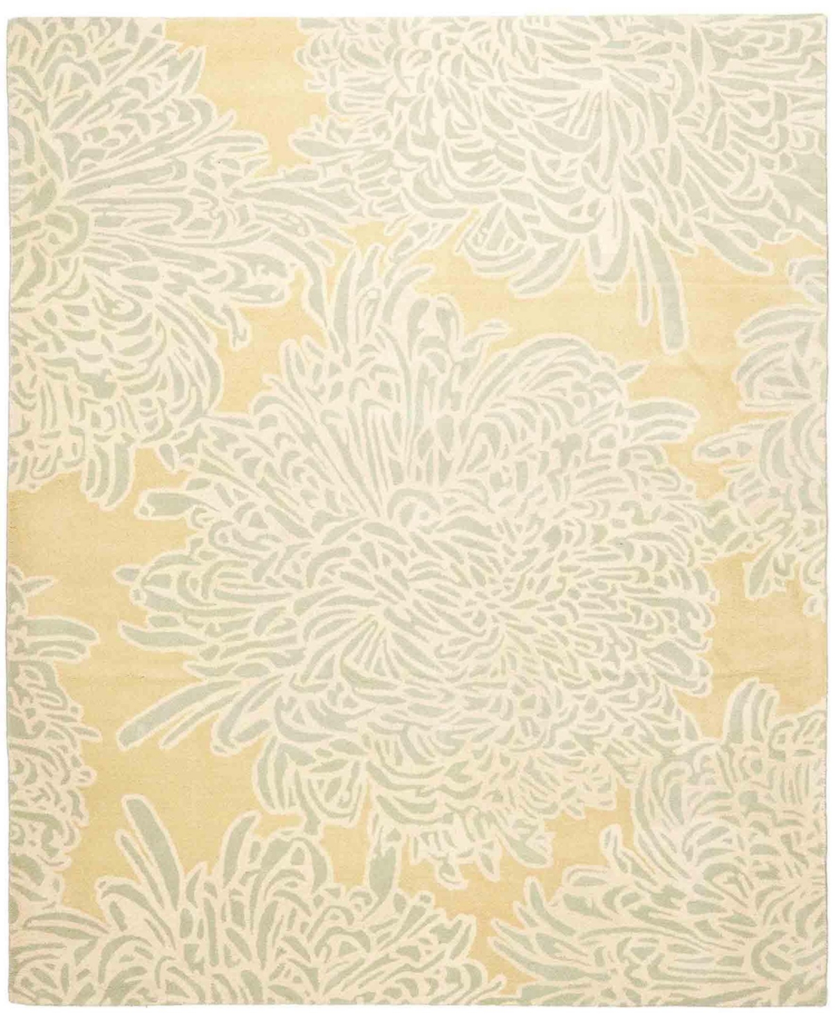 Martha Stewart Collection Chrysanthemum MSR4542D Gold 8' x 8' Round Area Rug - Gold
