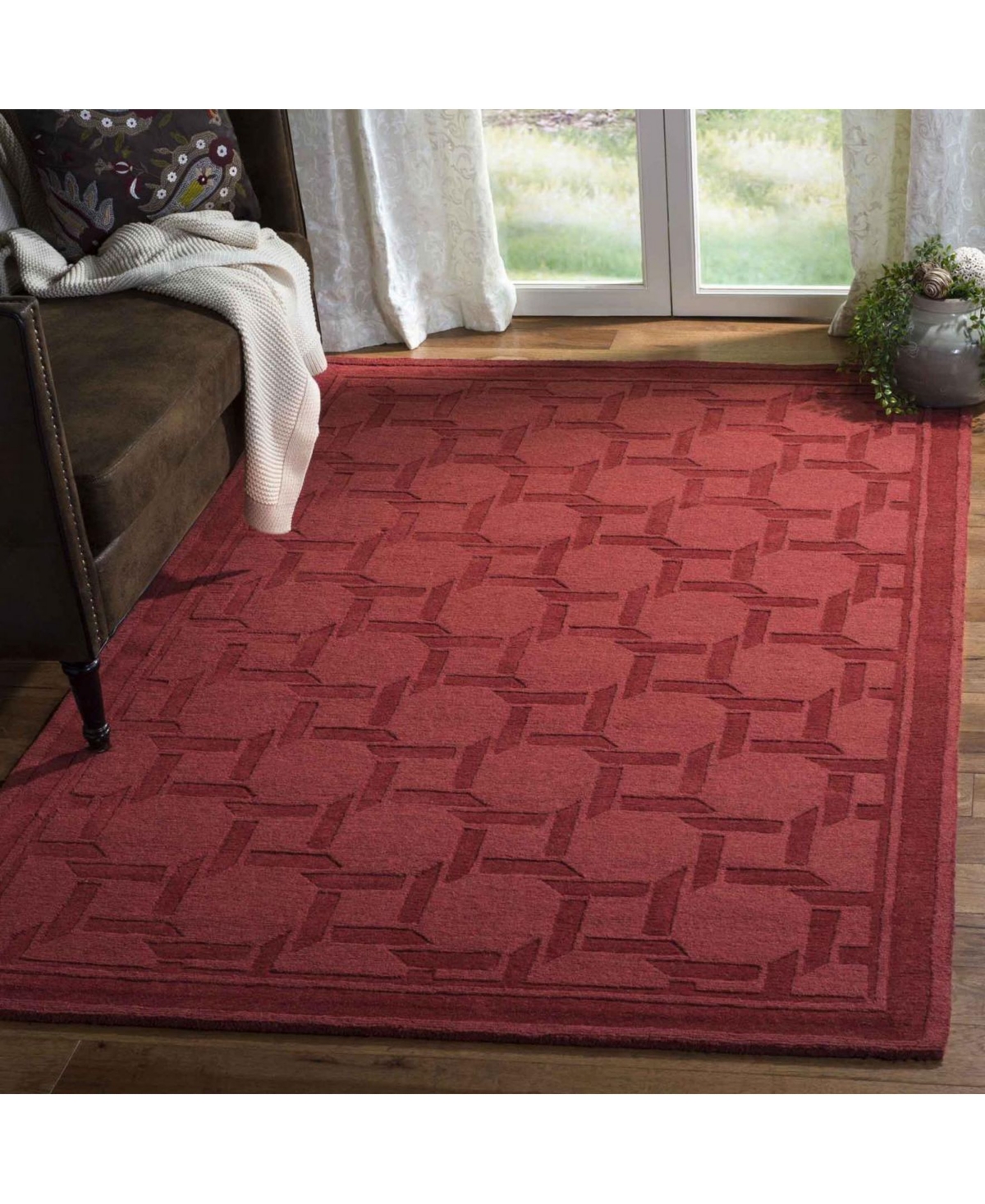 Martha Stewart Collection Resort Weave MSR4549BArea Rug - Red