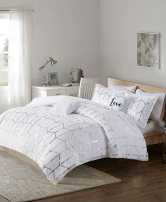 Raina Metallic 5-Pc. Comforter Set, Full/Queen