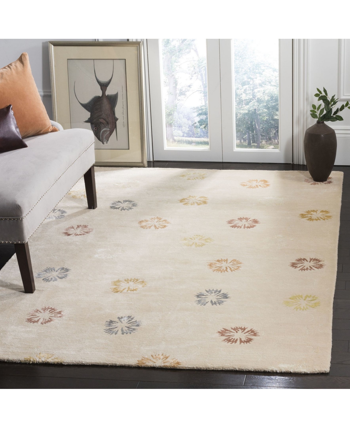 Martha Stewart Collection Garland MSR3267A Rose andArea Rug - Beige