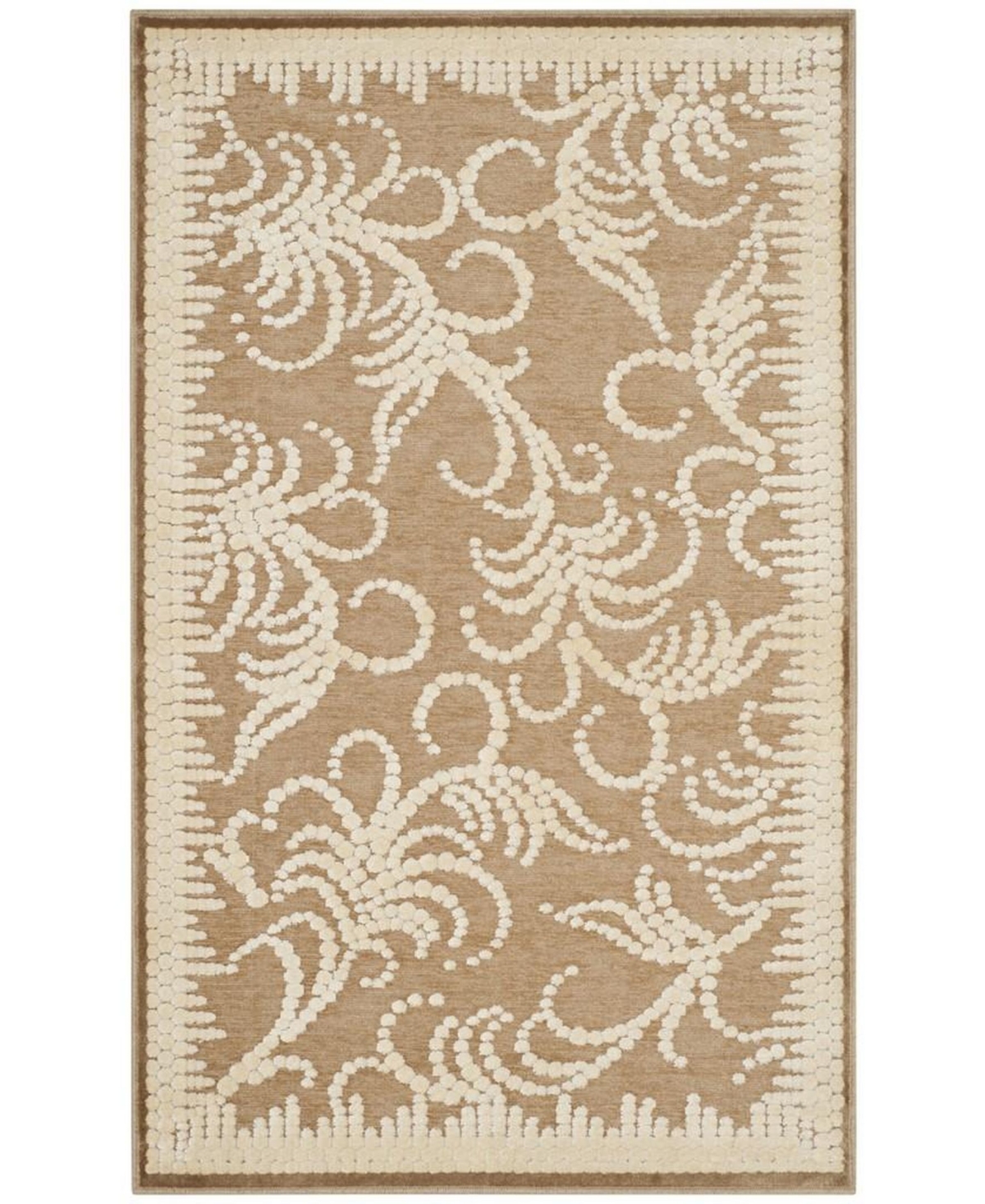 Martha Stewart Collection Fountain Swirl MSR4449B Taupe 7'10in x 11'2in Area Rug - Taupe
