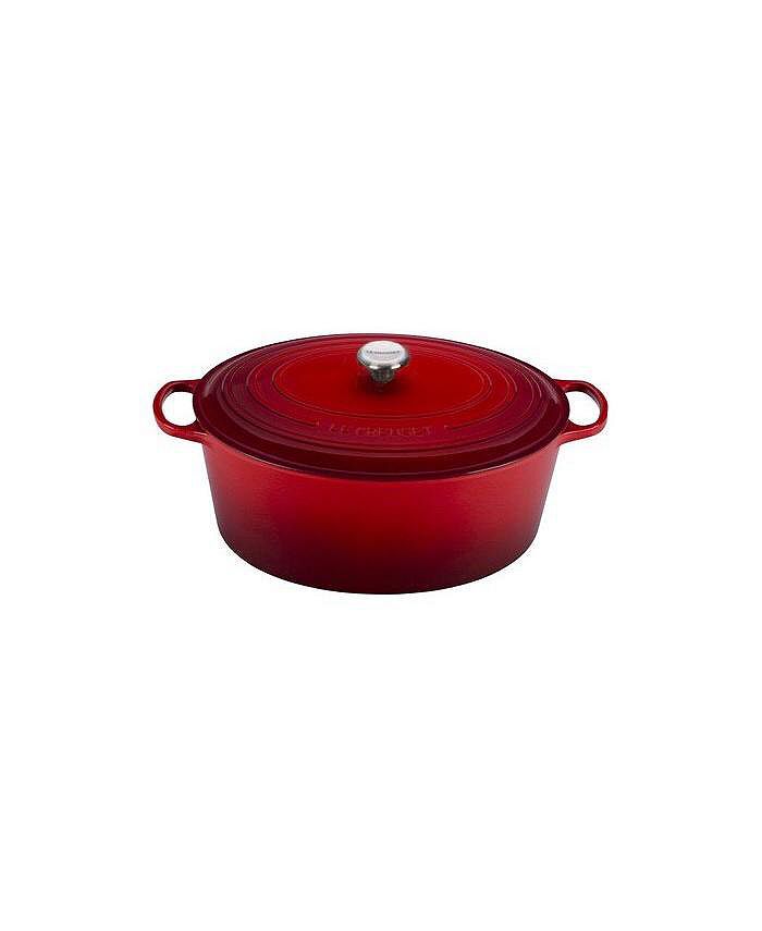 Le Creuset Signature 15.5 Quart Oval Dutch Oven with Stainless