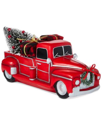 Holiday Lane - Christmas Cheer Red Truck with Tree and Gifts