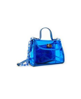 blue clear purse