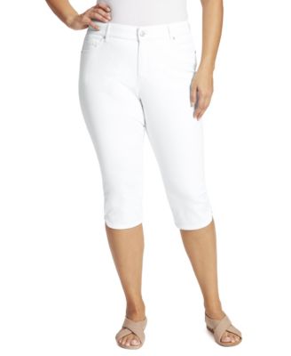 macys plus size white pants