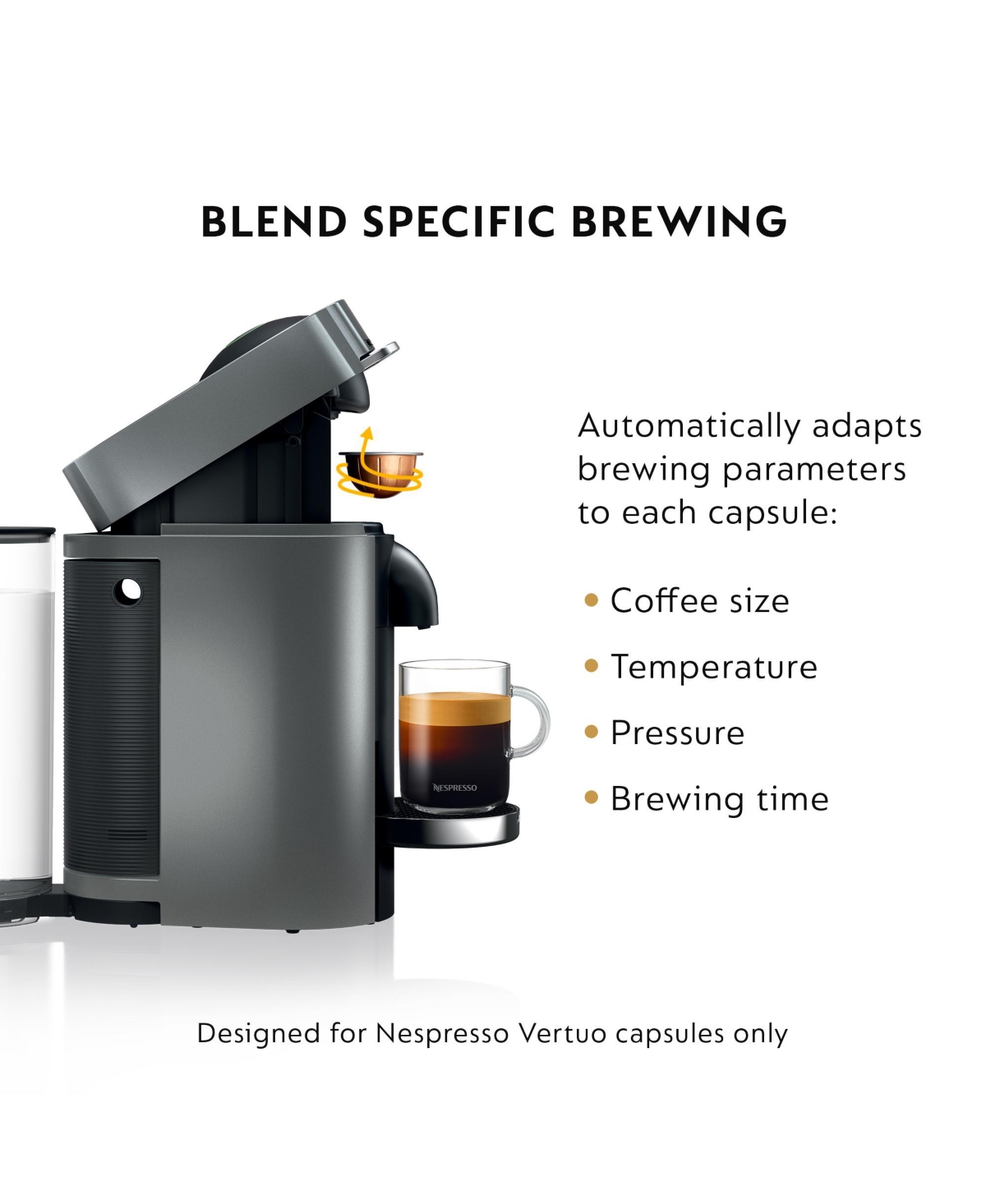 Nespresso Vertuo Plus Deluxe Coffee and Espresso Machine by De'Longhi - Titan