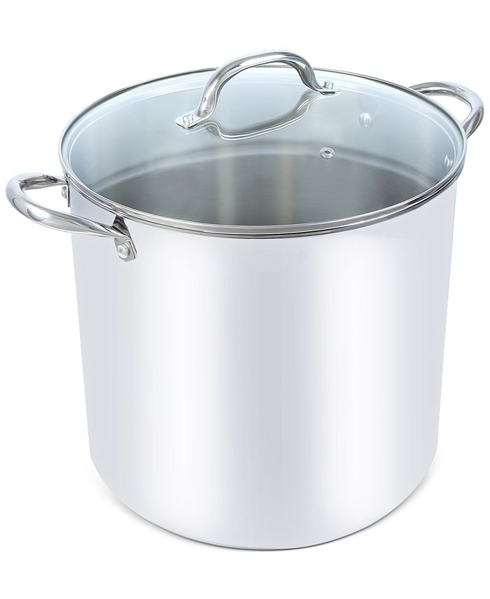 Browne 5733916 Elements Stainless Steel Stock Pot & Lid, 16 Qt. - Win Depot