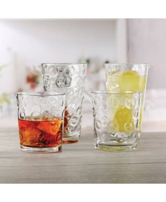 Double Circle Entertaining Glasses, Set of 16