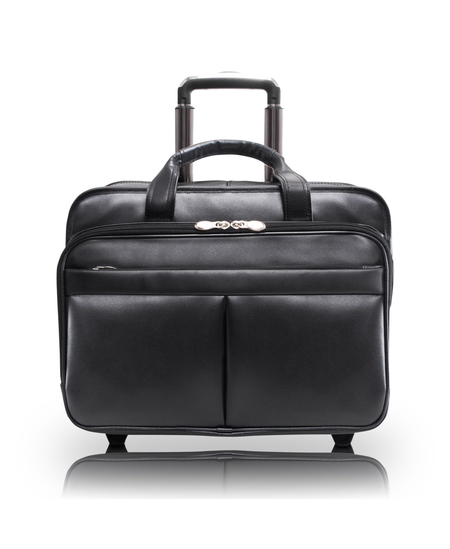 Сумка McKlein Bowery 15" Wheeled Laptop Briefcase, цвет: Чёрный — фото 8