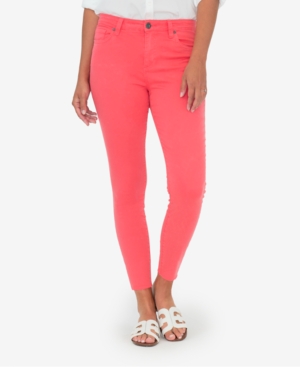 image of Kut from the Kloth Connie High-Rise Raw-Hem Skinny Ankle Jeans