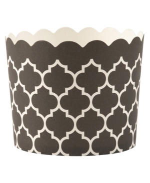 Simply Baked Quatrefoil Cup Large, Pack Of 40 In Black