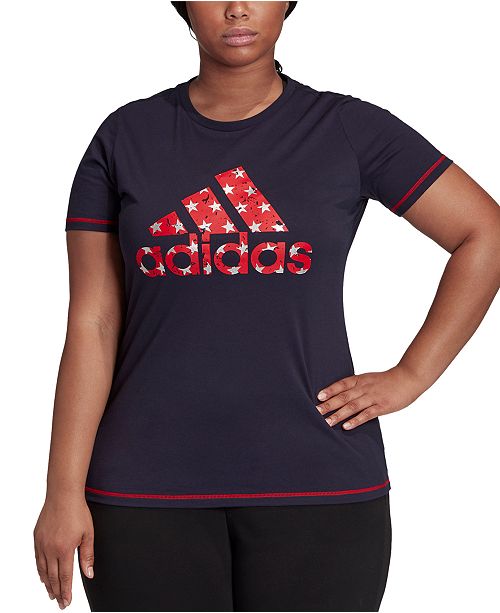Adidas Plus Size Cotton Graphic T Shirt Reviews Tops Plus