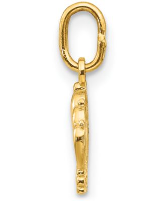 Emperor Crown Charm Pendant in 14k Gold