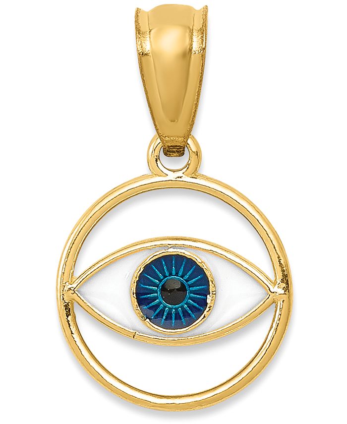 Evil Eye Clip On Charm, Gold Evil Eye Pendant, Keyring, Protect
