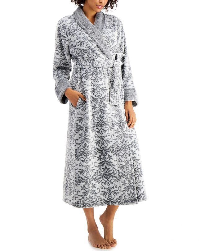 Charter Club Petite Long Floral Cozy Robe, Created for Macy's & Reviews