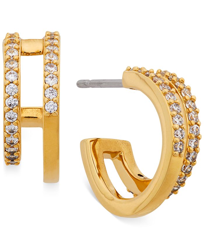 AVA NADRI Cubic Zirconia FauxDouble Hoop Earrings Macy's