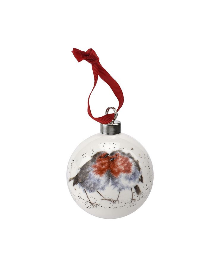 Wrendale Designs Bauble Snuggled up Together Like Two Birds of a