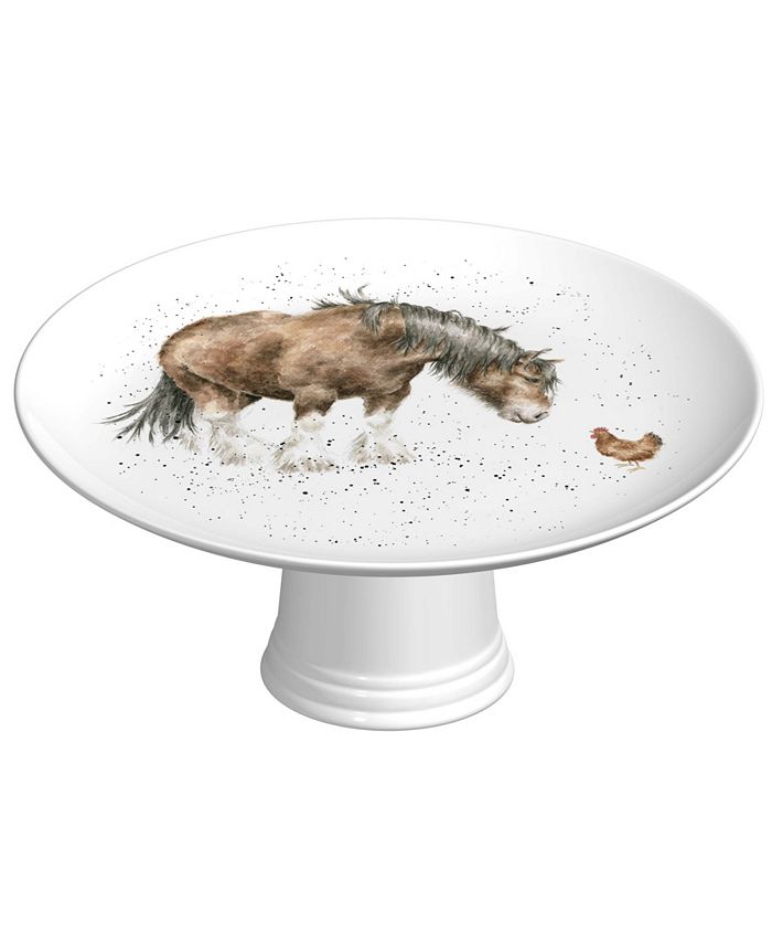 Wrendale Designs Royal Worcester Footed Cake Plate Farmyard Friends