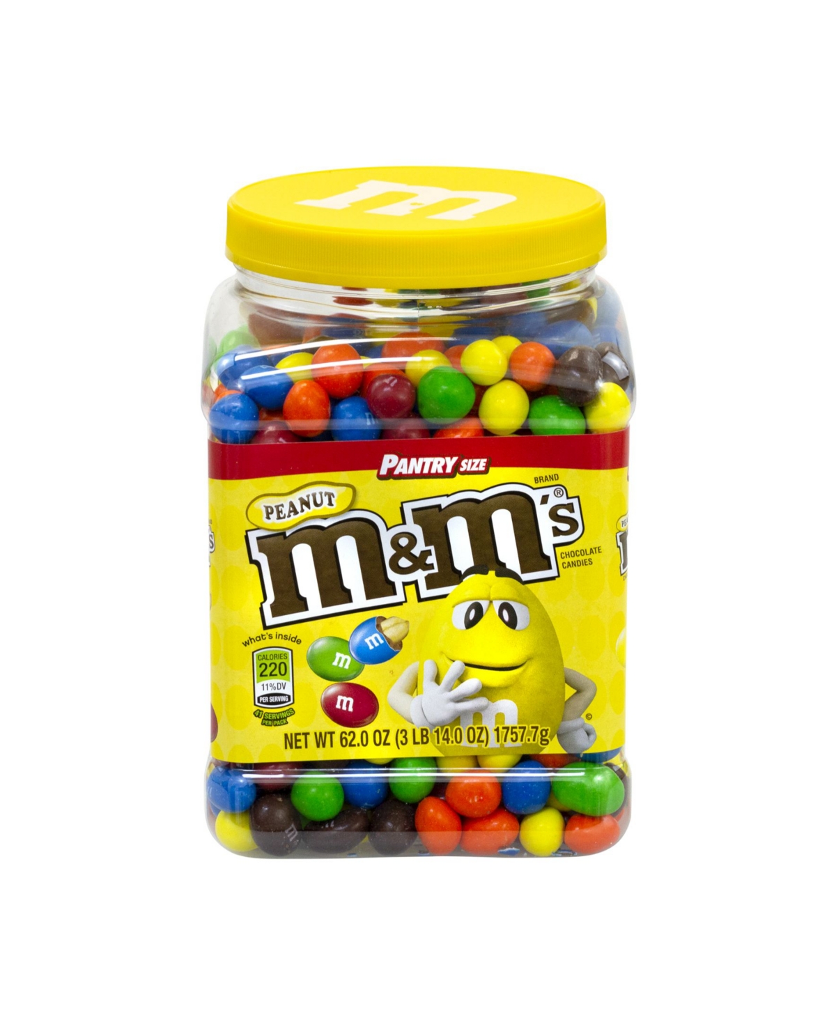 UPC 040000533214 product image for M & M's Milk Chocolate Peanut Candies Jar, 62 oz | upcitemdb.com