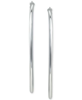 Large Sterling Silver Hoop Earrings, 1.75"