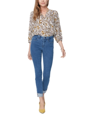 image of Nydj Ami Chewed-Cuff Skinny Ankle Jeans