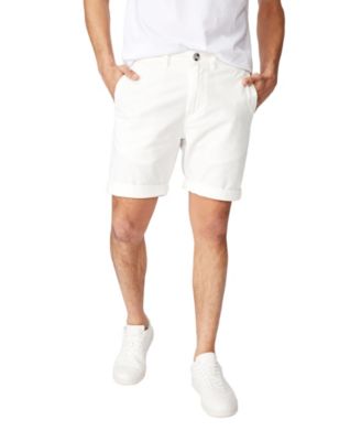 mens white khaki shorts