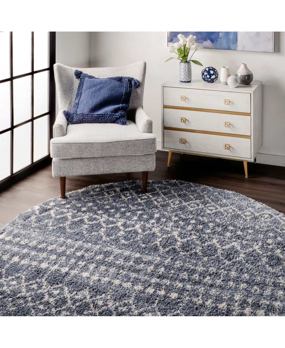 nuLoom Barbara GROC01BArea Rug - Gray