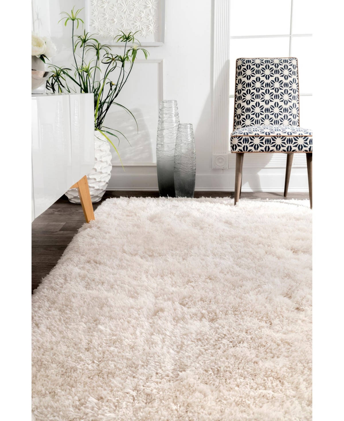 nuLoom Kristan AWVE16BArea Rug - Ivory