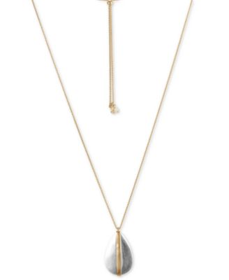 Lucky Brand - Two-Tone 33" Adjustable Pendant Necklace