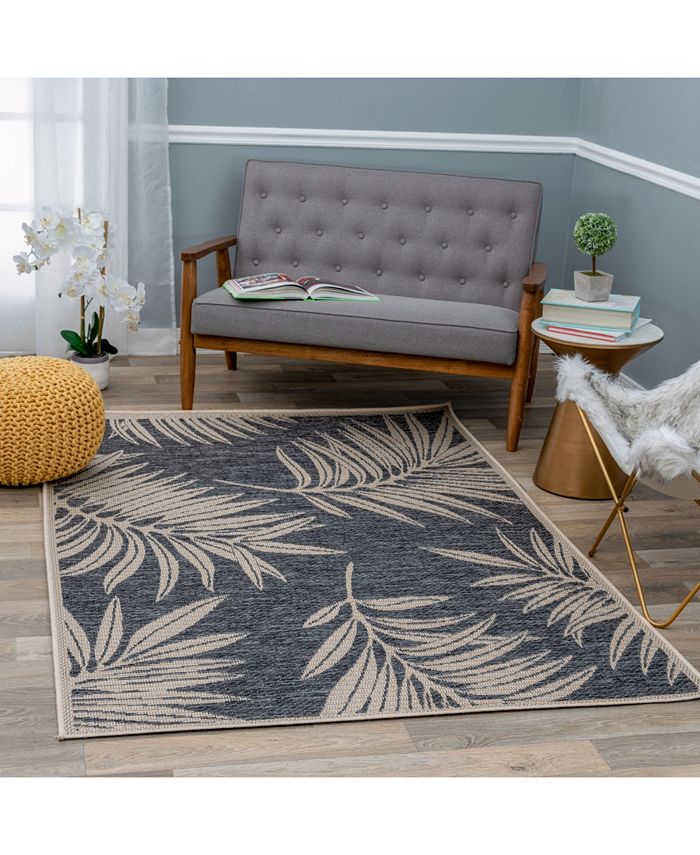 Main Street Rugs Nassau 407 Blue 5' x 7' Outdoor Area Rug Macy's