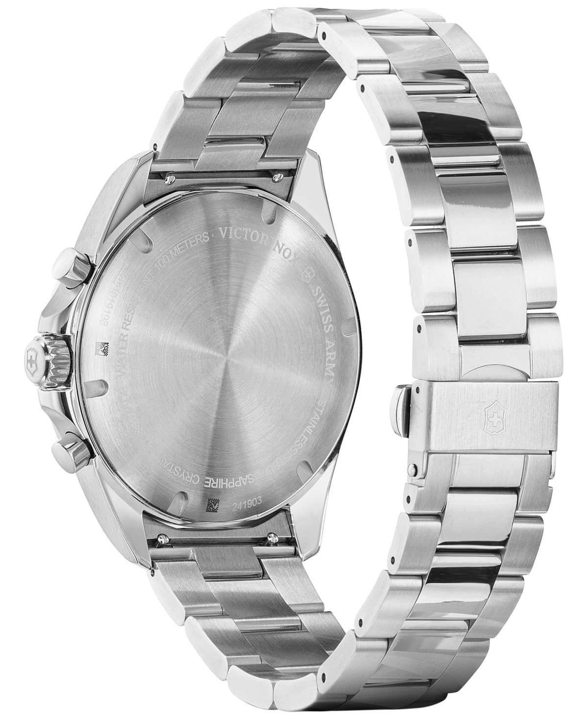 Shop Victorinox Men's Chronograph Fieldforce Classic Stainless Steel Bracelet Watch 42mm In Blue
