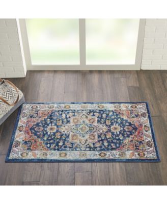 Nourison Home Ankara Global Anr11 Blue Multi Rug In Multi