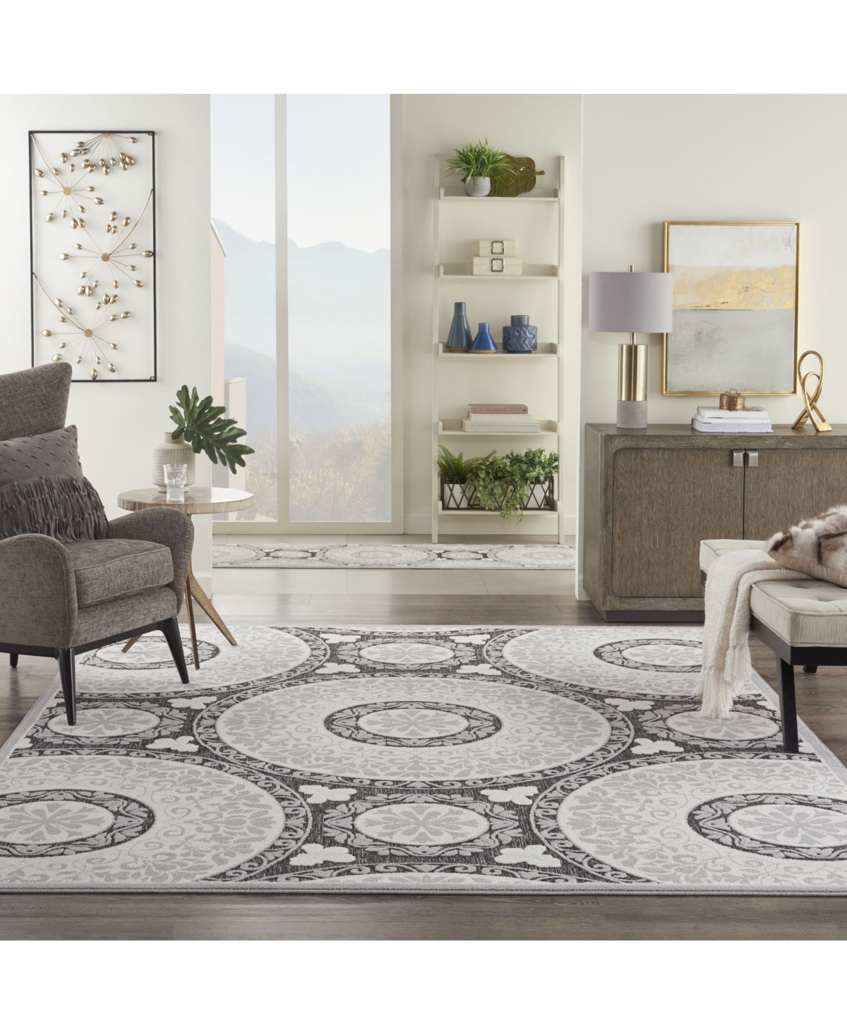 Nourison Home Key Largo KLG03Outdoor Area Rug - Gray