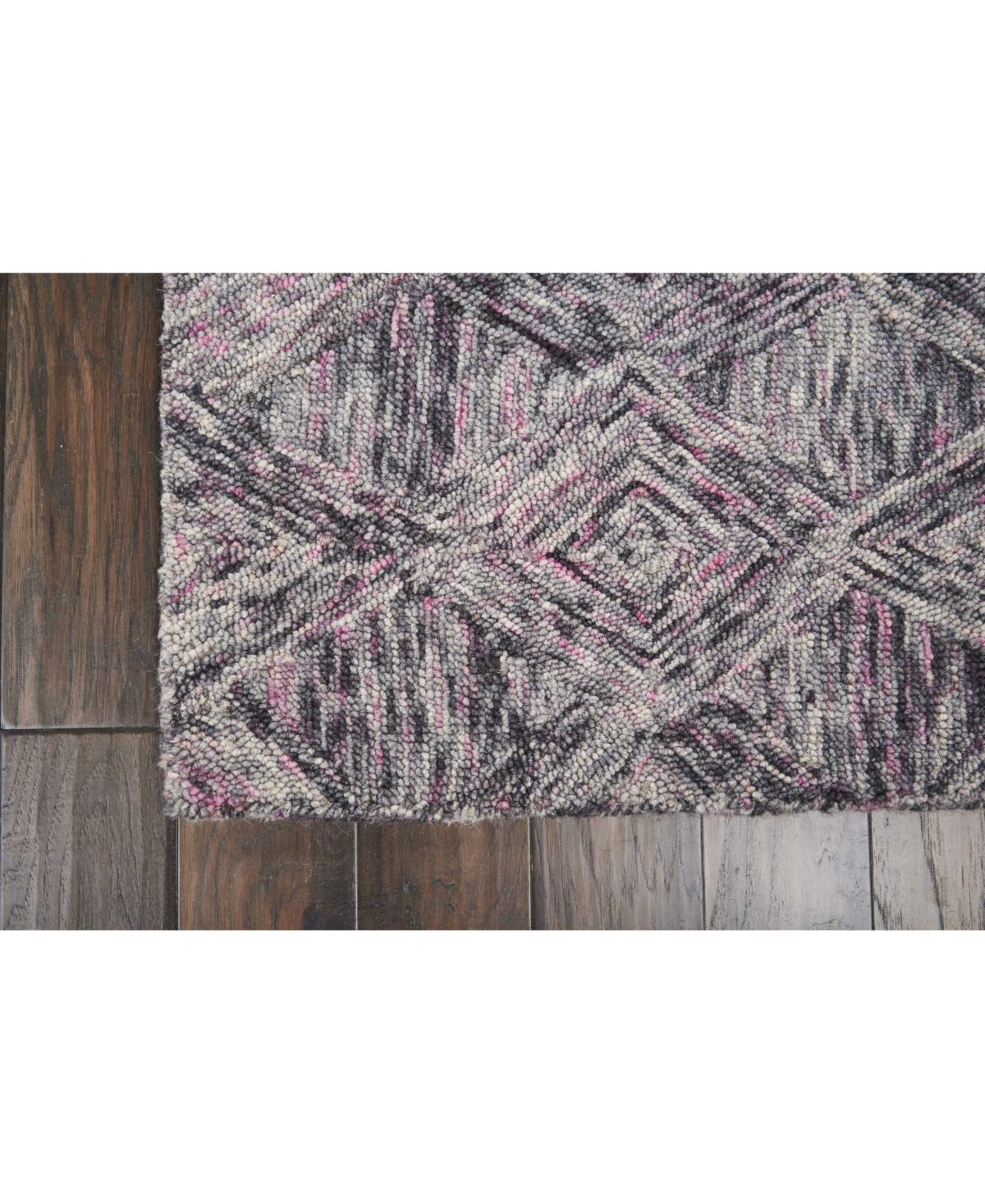 Nourison Home Interlock LNK01 Gray 2'3" x 7'6" Runner Rug