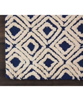 Nourison Home Deco Mod 37591 Navy Ivory Rug In Multi