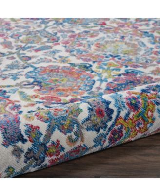 Ankara Global ANR06 Ivory and Blue Rug