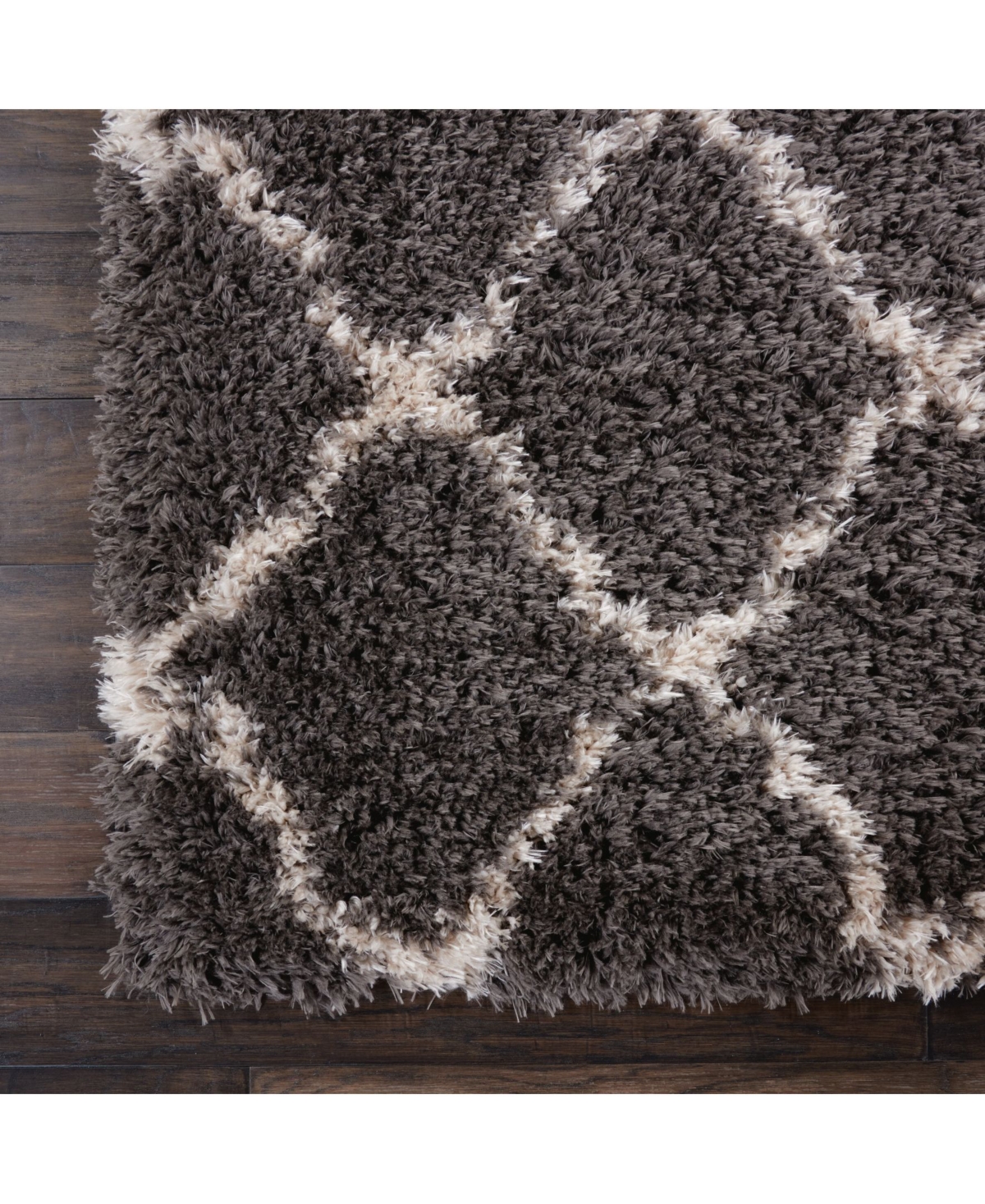 Nourison Home Luxe Shag LXS02Area Rug - Charcoal