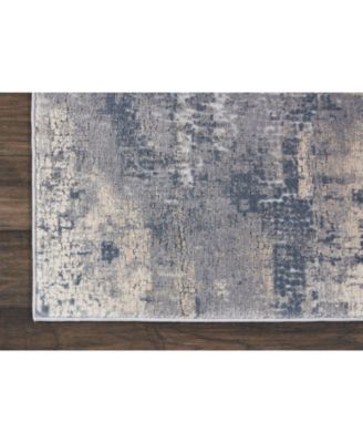 Rustic Textures RUS06 Gray and Beige 2'2" x 7'6" Runner Rug